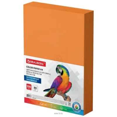 BRAUBERG A4 80 g/m2 500 l 115217 (oranjevyiy)