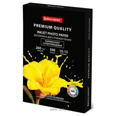 BRAUBERG superglyantsevaya A6 (10x15) 260 g/m2 500 l 364000