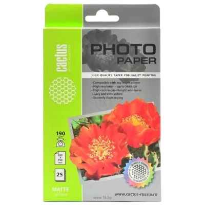 CACTUS Matovaya A6 190 g/m2 25 listov (CS-MA619025)