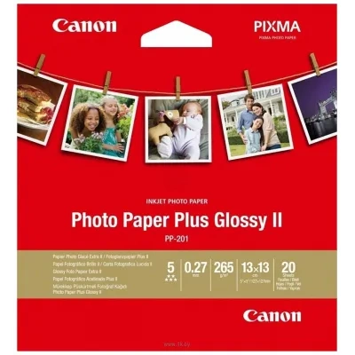 Canon Photo Paper Plus Glossy II PP-201 13x13 265 gm2 20 l