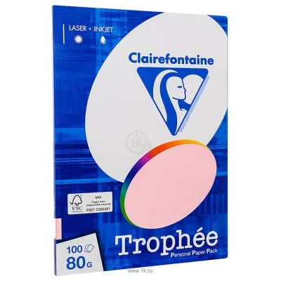 Clairefontaine Trophee A4 80 g/kv.m 100 l 4100C (mix pastel)