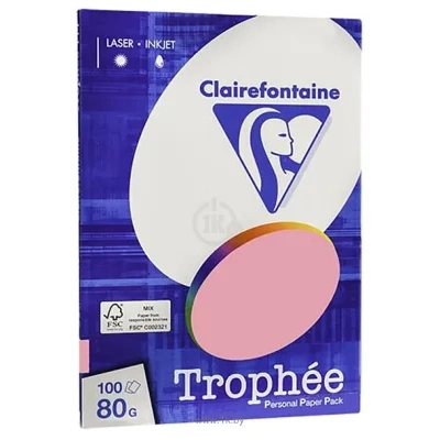 Clairefontaine Trophee A4 80 g/kv.m 100 l 4103C (svetlo-rozovyiy)