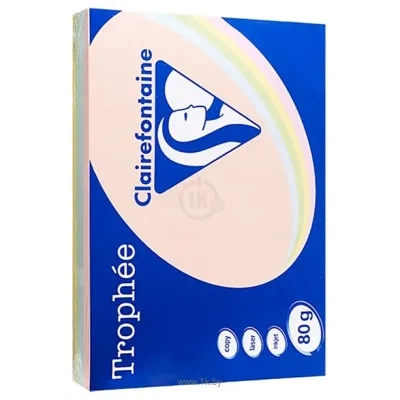 Clairefontaine Trophee A4 80 g/kv.m 500 l 1703C (mix pastel)