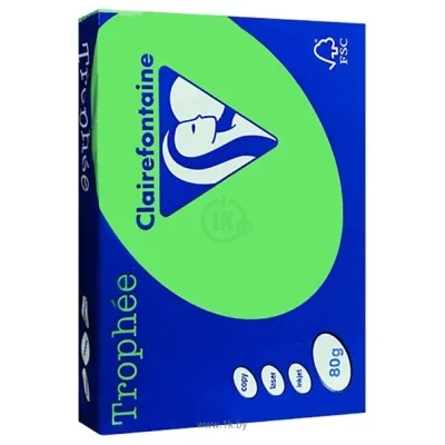 Clairefontaine Trophee A4 80 g/kv.m 500 l 1875C (yarko-zelenyiy)