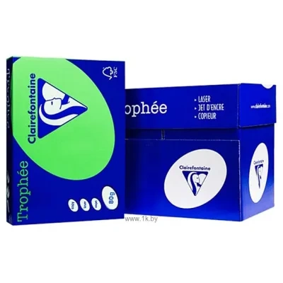 Clairefontaine Trophee A4 80 g/kv.m 500 l 1875C (yarko-zelenyiy)