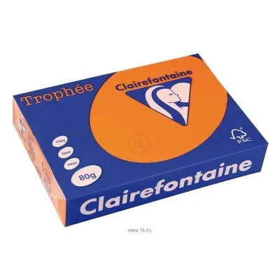 Clairefontaine Trophee intensiv A4 80 g/kv.m 100 l (oranjevyiy)