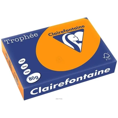Clairefontaine Trophee pastel A4 80 g/kv.m 500 l (oranjevyiy)